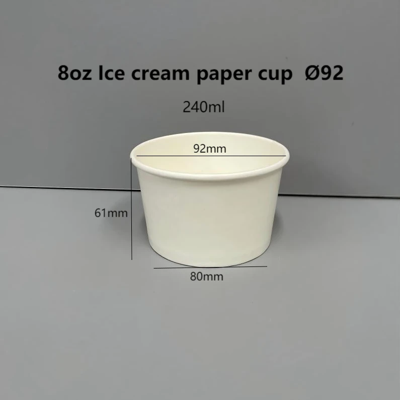 8oz Custom Printed Ice Cream Paper Cup high quality